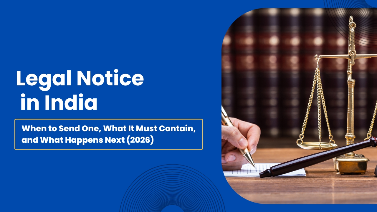 Read more about the article Legal Notice in India — When to Send One, What It Must Contain, and What Happens Next (2026)