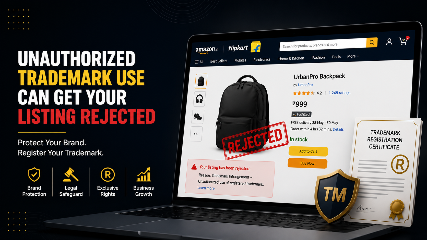 Read more about the article Amazon Brand Registry Rejection Reasons: A Trademark Fix Guide